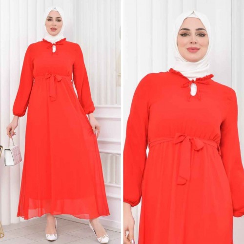 227783 TOPTAN DESENLİ ELBİSE toptan bayan giyim