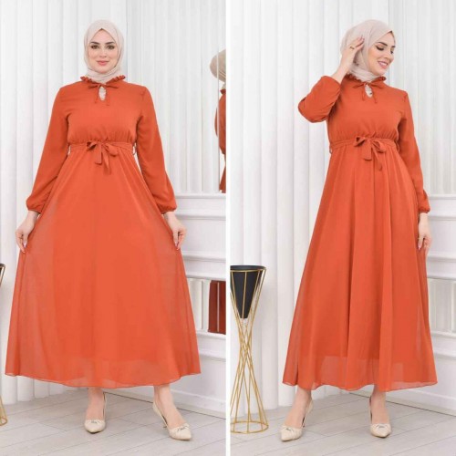 227784 TOPTAN DESENLİ ELBİSE toptan bayan giyim