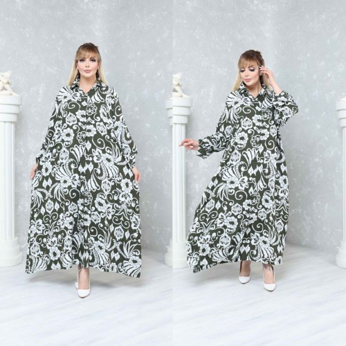 227823 TOPTAN DESENLİ ELBİSE toptan bayan giyim