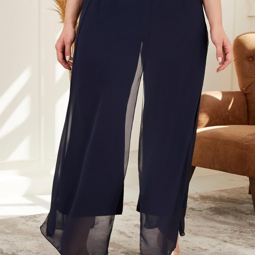 227847 TOPTAN LACİVERT PANTOLON toptan bayan giyim