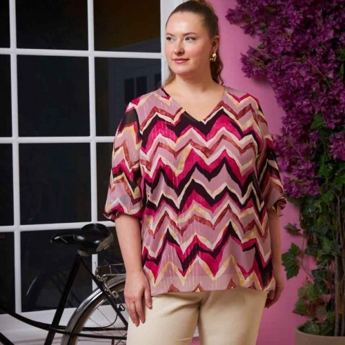 227851 TOPTAN DESENLİ BLUZ toptan bayan giyim