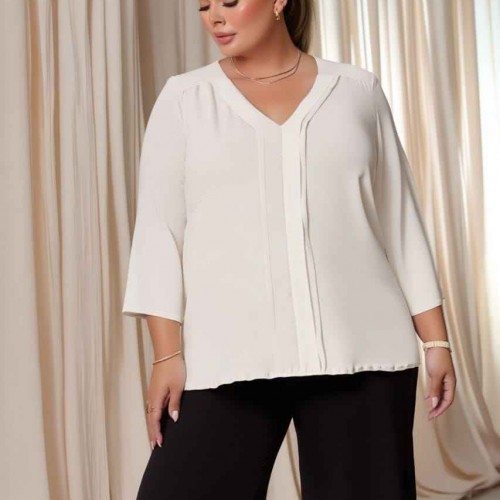 227917 TOPTAN BEYAZ BLUZ toptan bayan giyim