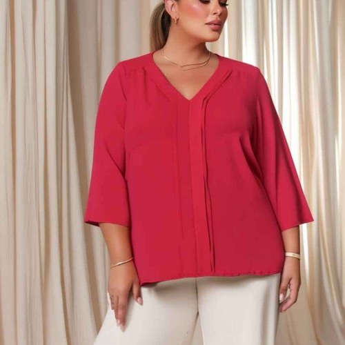 227918 TOPTAN FUŞYA BLUZ toptan bayan giyim