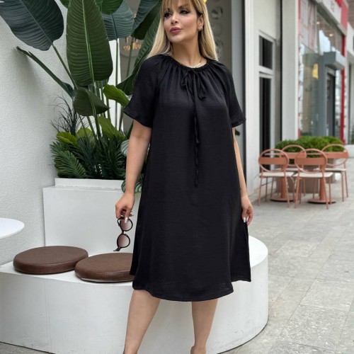 227929 TOPTAN SİYAH ELBİSE toptan bayan giyim