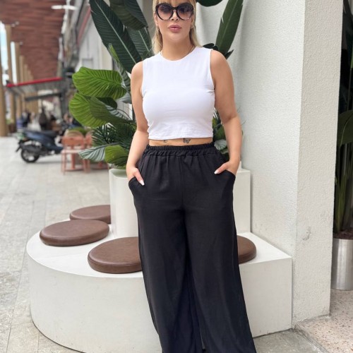 227931 TOPTAN SİYAH PANTOLON toptan bayan giyim