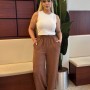 227932 TOPTAN KAHVE PANTOLON toptan bayan giyim