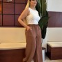 227932 TOPTAN KAHVE PANTOLON toptan bayan giyim