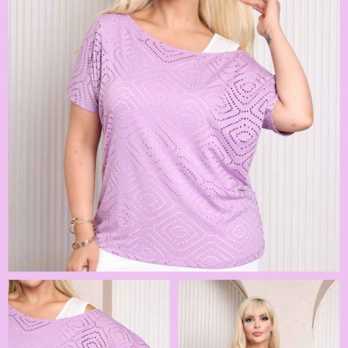227956 TOPTAN LİLA BLUZ toptan bayan giyim