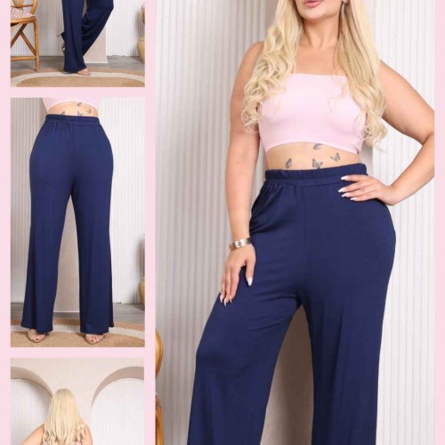 227962 TOPTAN LACİVERT PANTOLON toptan bayan giyim