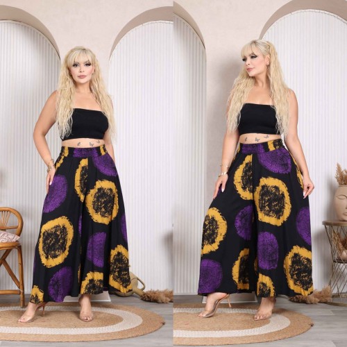 228047 DESENLİ PANTOLON toptan bayan giyim