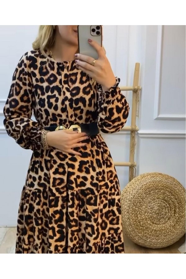 81725 leopard DRESS