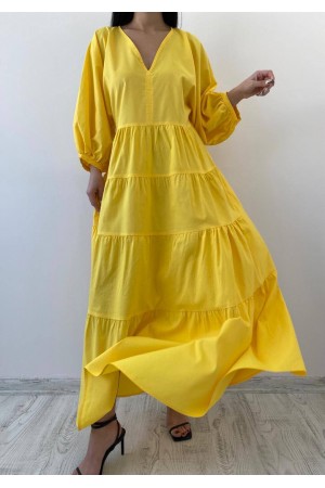 85917 الأصفر فستان