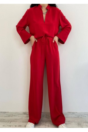85926 red Pants suit