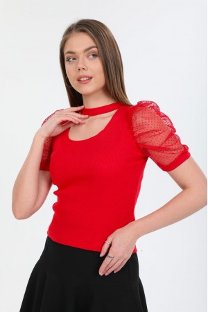 87620 red BLOUSE