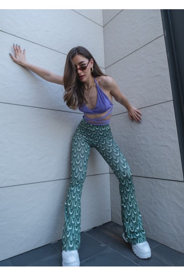 90089 patterned TROUSERS
