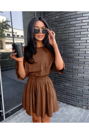 93453 coffee Shorts suit