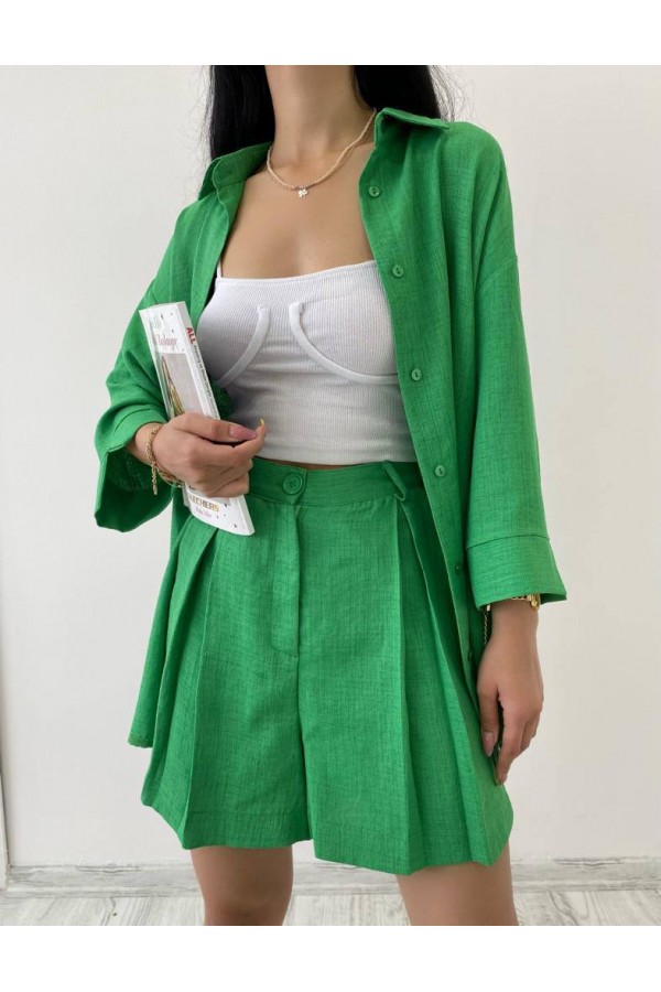96096 GREEN Shorts suit