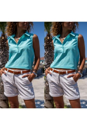 97948 turquoise BLOUSE