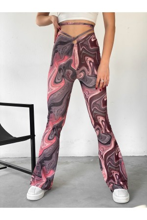 98000 patterned TROUSERS