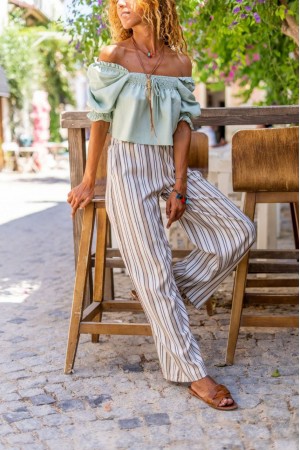 99722 striped TROUSERS
