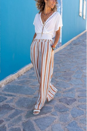 99723 striped TROUSERS
